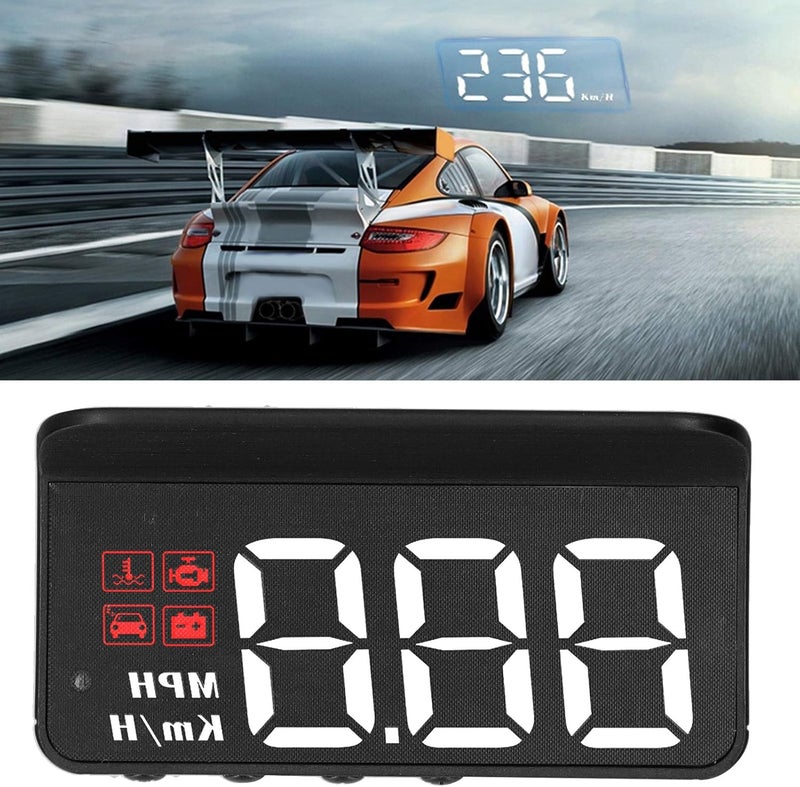 POCREATION OBD2 HUD Multi Function Gauge with Alarm, Reminder for Speed, Temperature, Voltage - Image 5
